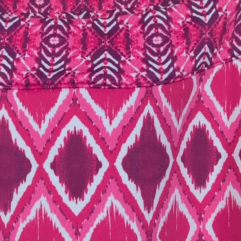 Title Nine Pink Turkish Tile Ladder Back Built-in Bra Activewear Dress Size M - Picture 11 of 12
